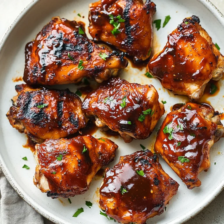 Caramelized BBQ Chicken Thighs in the Oven