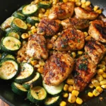 Garlic Butter Chicken with Zucchini and Corn - One-Pan, 30-Minute Meal