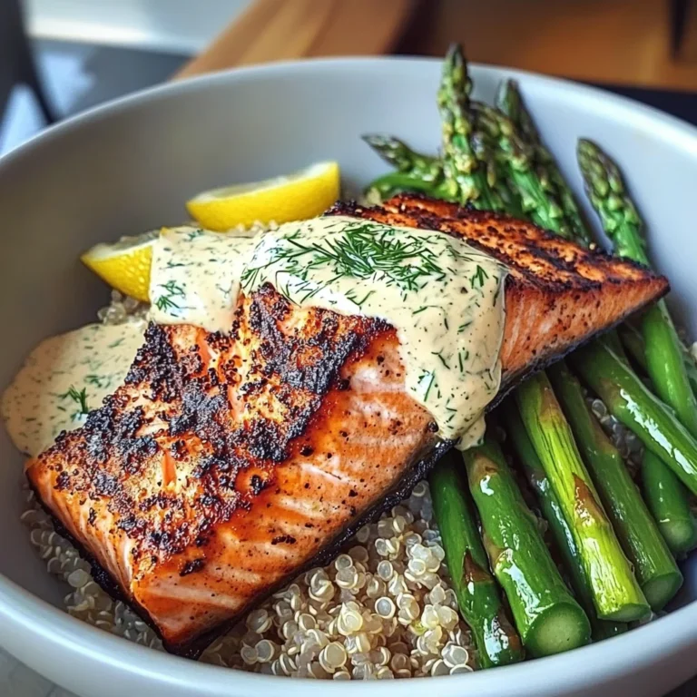 Grilled Salmon, Asparagus, And Quinoa Bowl