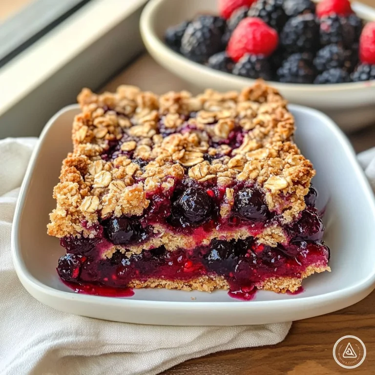 Healthy Berry Oatmeal Bars Breakfast