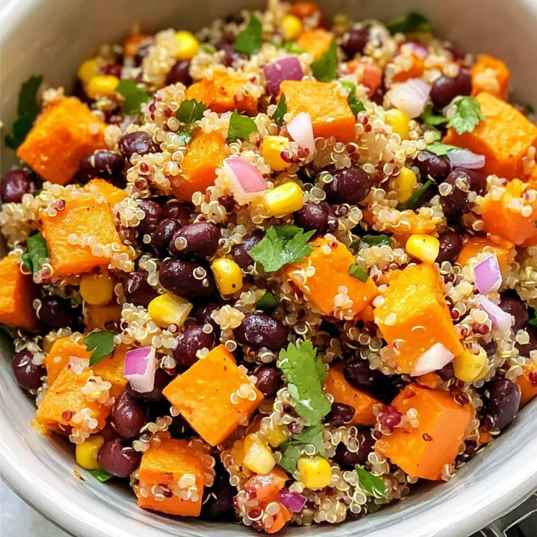 Roasted Sweet Potato Black Bean Quinoa Salad recipe