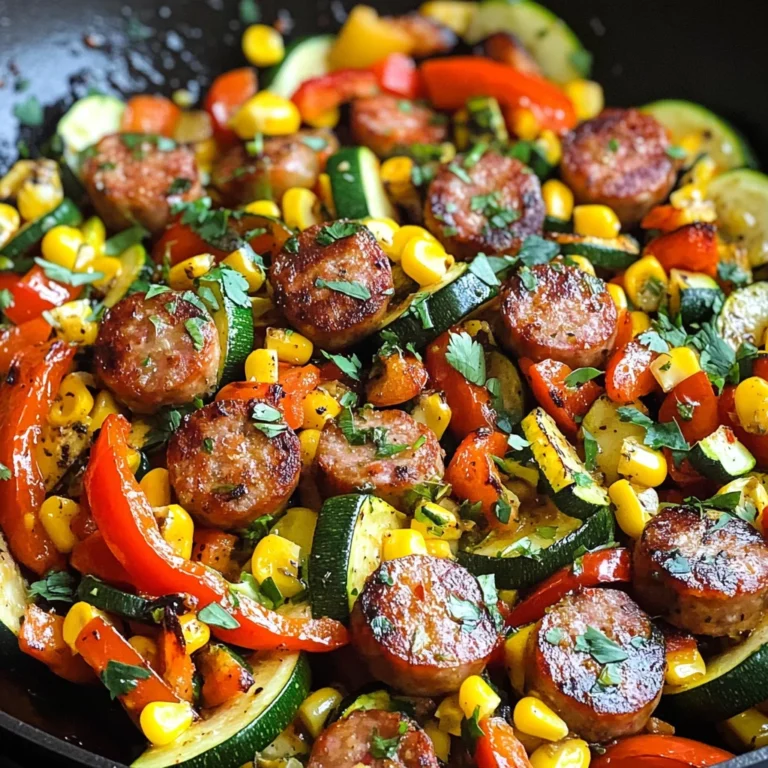 Sausage and Veggies Skillet - 30 Minute, One-Pan Meal