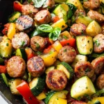 Skillet Sausage and Zucchini