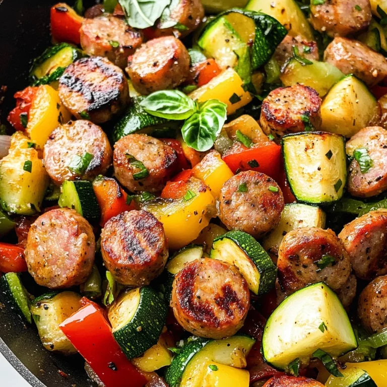 Skillet Sausage and Zucchini