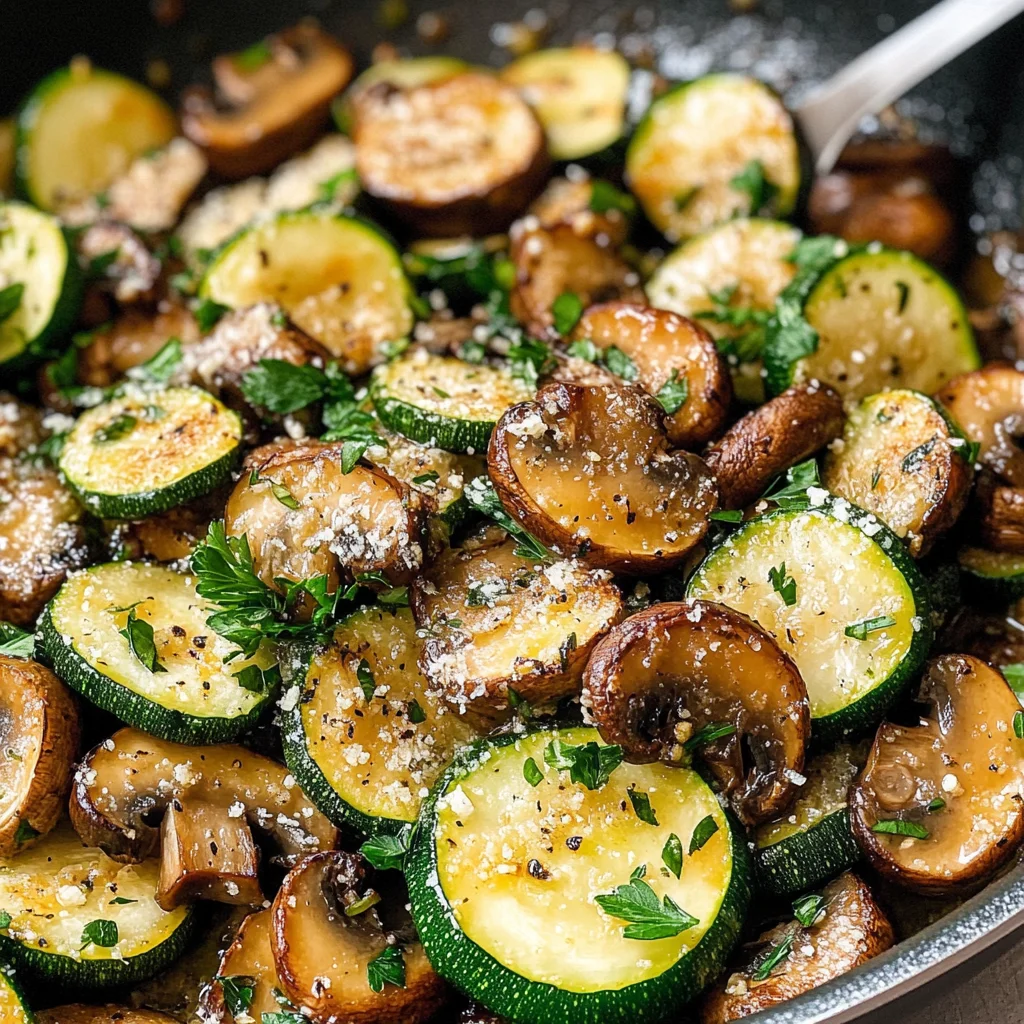 Skillet Zucchini and Mushrooms
