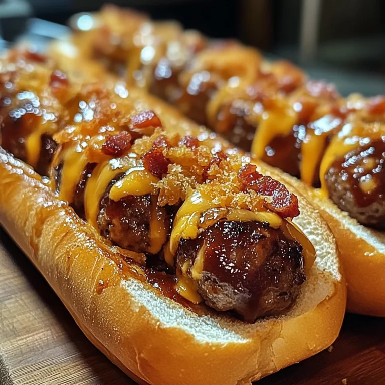 Bourbon BBQ Turkey Bacon Cheeseburger Meatball Subs Ready in 30 Minutes