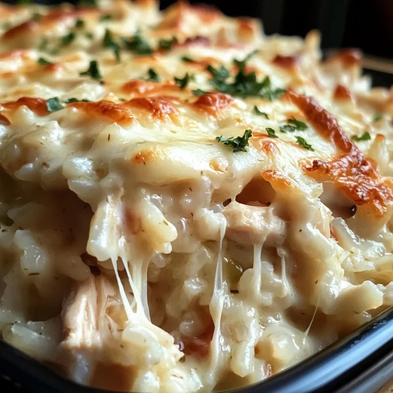 Dump-and-Bake Chicken Alfredo Rice Casserole Recipe
