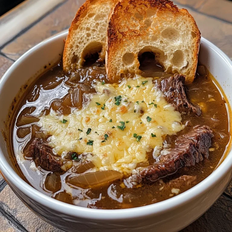 French Onion Beef Short Rib Soup