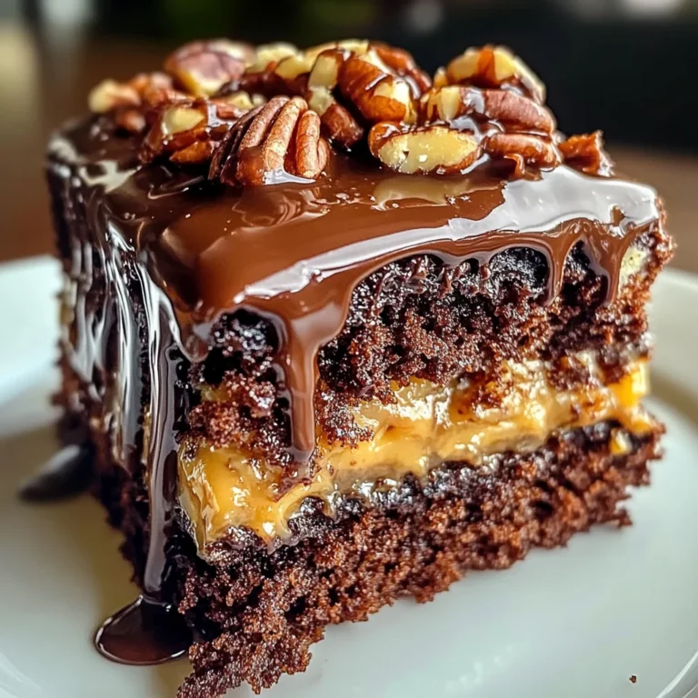German Chocolate Poke Cake