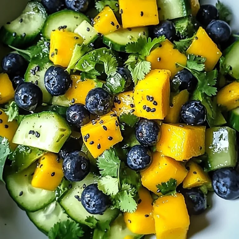 Mango Cucumber Salad with Blueberries and Avocado