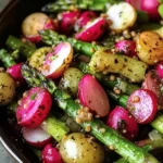 Roasted Asparagus and Radishes with Mustard Vinaigrette
