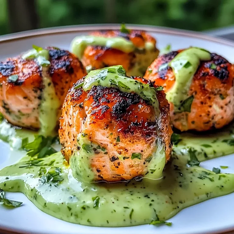 Salmon Balls with Creamy Avocado Sauce: Healthy Dinner Ideas