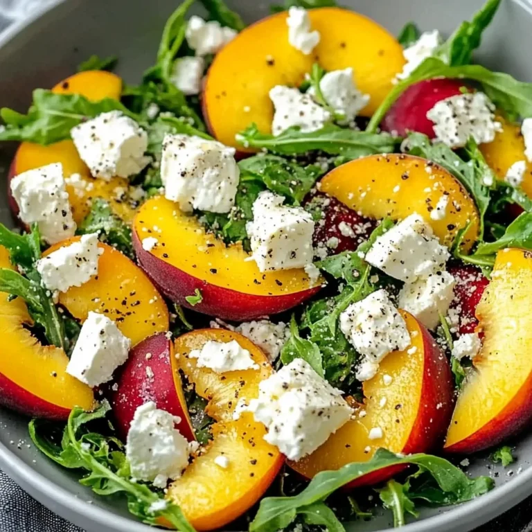 Simple Peach Feta Salad