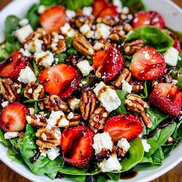 Spinach Strawberry Salad with Pecans