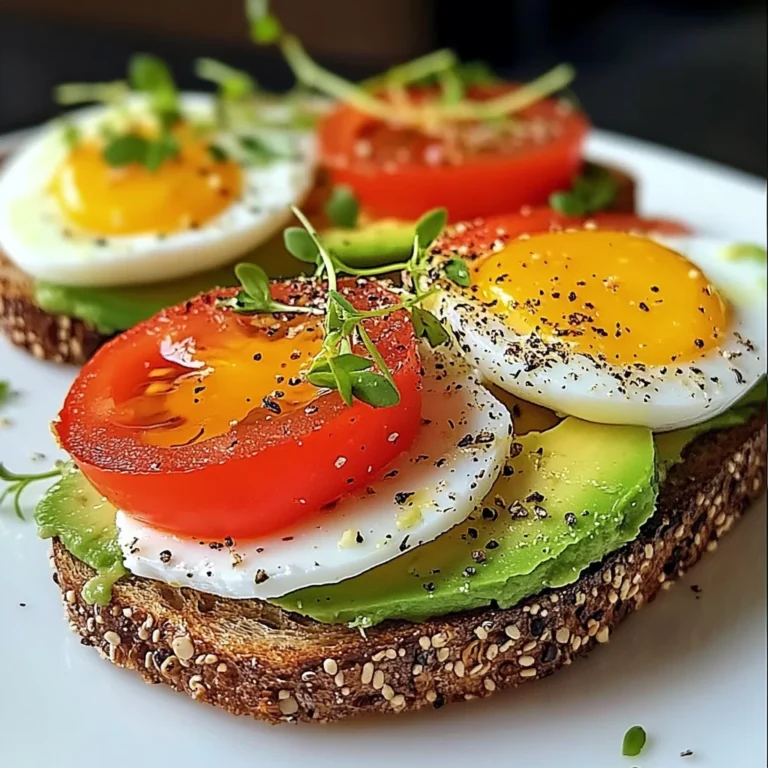 Avocado Tomato Cottage Toasts with Jammy Eggs