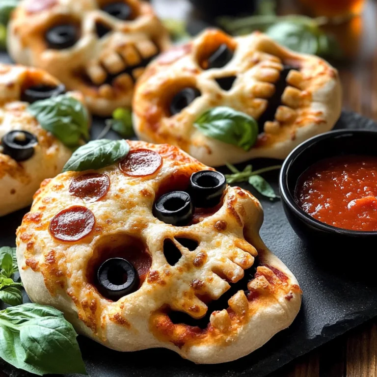 Cheesy Halloween Pizza Skulls