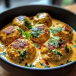 Chicken Meatballs in Coconut Curry Sauce