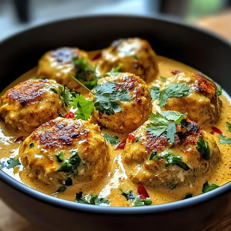 Chicken Meatballs in Coconut Curry Sauce