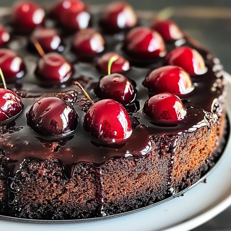 Chocolate Cherry Upside Down Cake