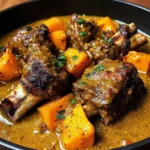 Coconut Cream Lamb Shanks with Sweet Potatoes & Coriander