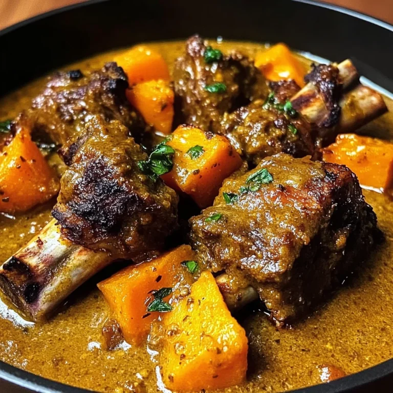 Coconut Cream Lamb Shanks with Sweet Potatoes & Coriander