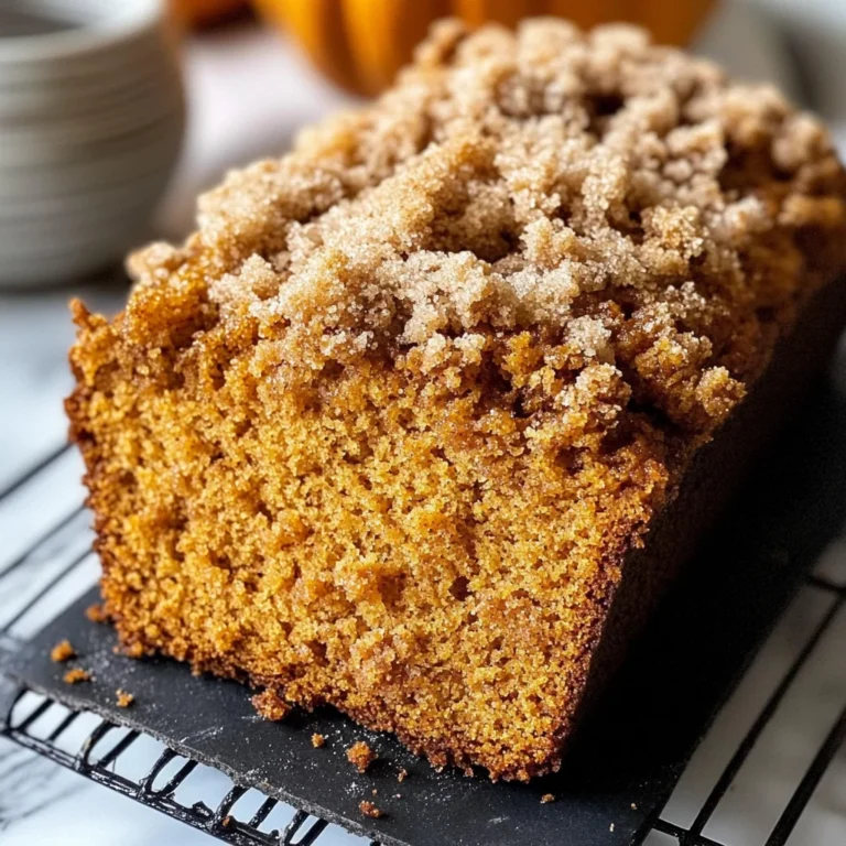 Easy Pumpkin Bread with Crumb Topping