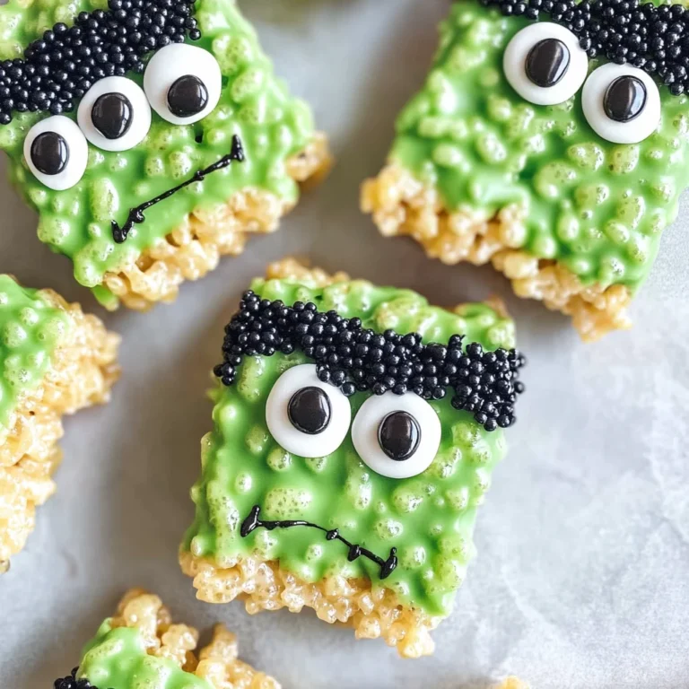 Frankenstein Halloween Rice Krispie Treats
