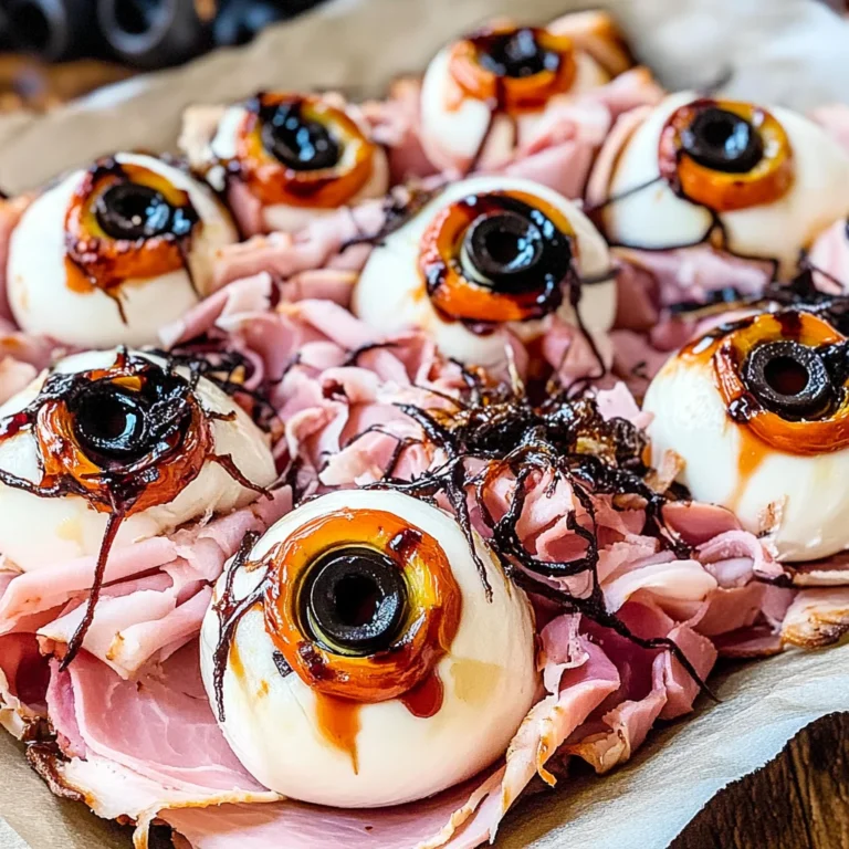 Halloween Antipasto Eyeballs Appetizer