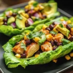 Honey Lime Chicken & Avocado Lettuce Cups