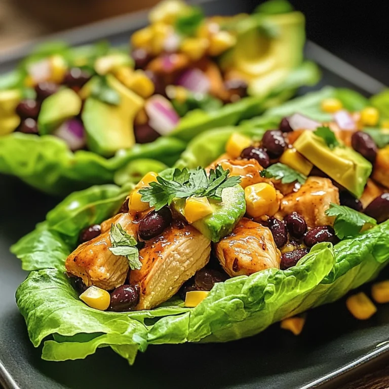 Honey Lime Chicken & Avocado Lettuce Cups