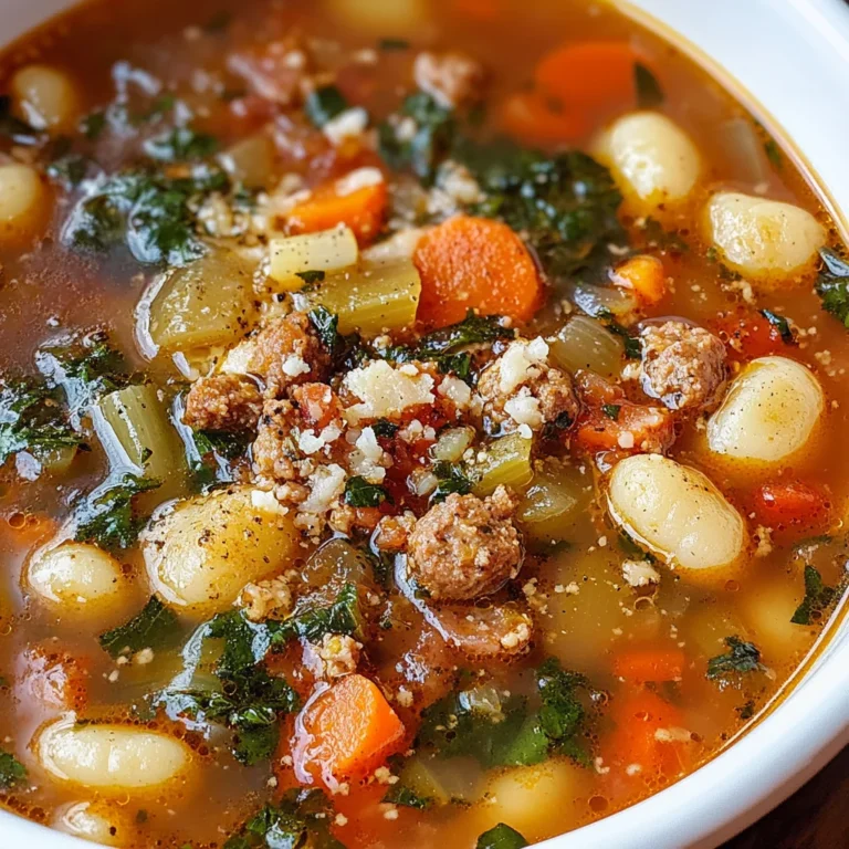 Italian Vegetable Soup with Spicy Sausage