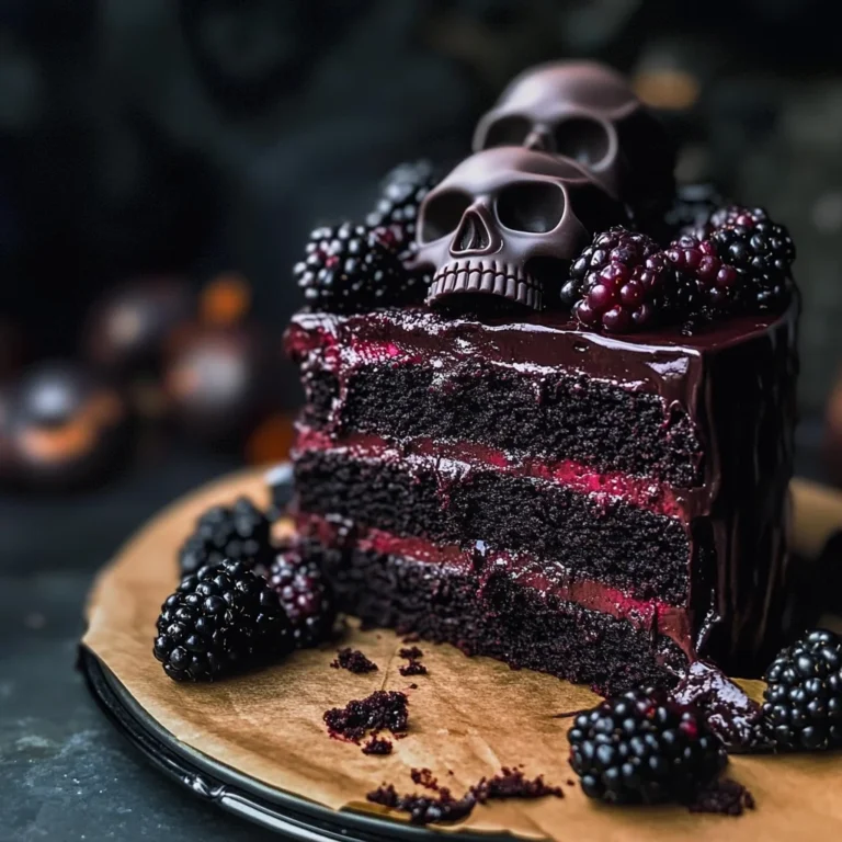 Spooky Black Velvet Halloween Cake