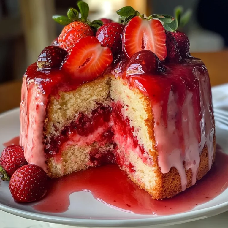 Strawberry Cream Cheese Pound Cake Recipe
