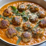 Turkey Meatballs in Pumpkin Sage Sauce
