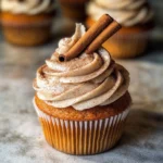 Vanilla Chai Pumpkin Latte Cupcakes with Cinnamon Brown Sugar Frosting