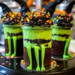 Witches Brew Halloween Cake Jars
