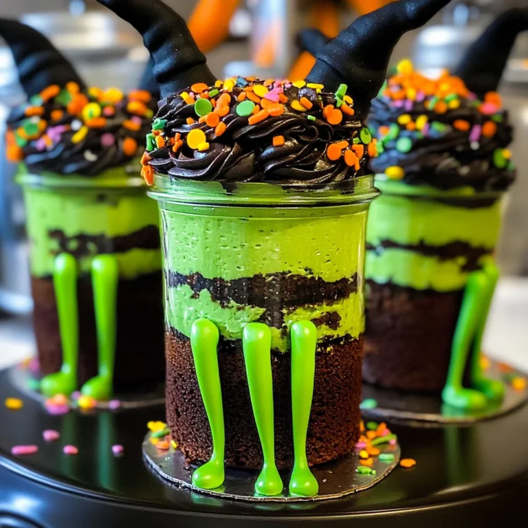Witches Brew Halloween Cake Jars