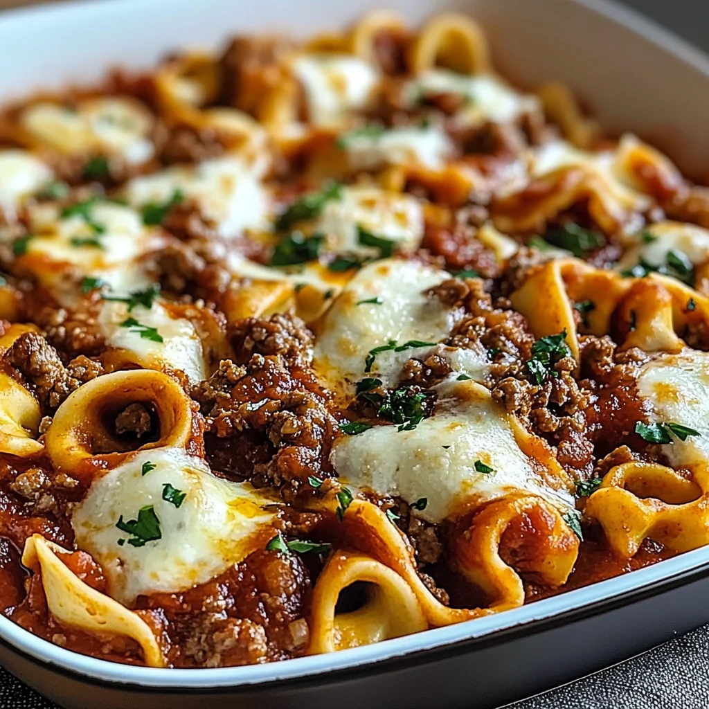 Beefy Tortellini Bake