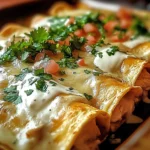 Chicken Enchiladas with Sour Cream White Sauce