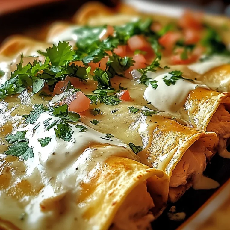 Chicken Enchiladas with Sour Cream White Sauce