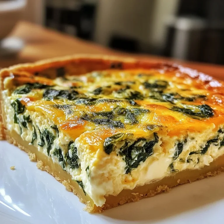 Cottage Cheese and Spinach Crustless Quiche