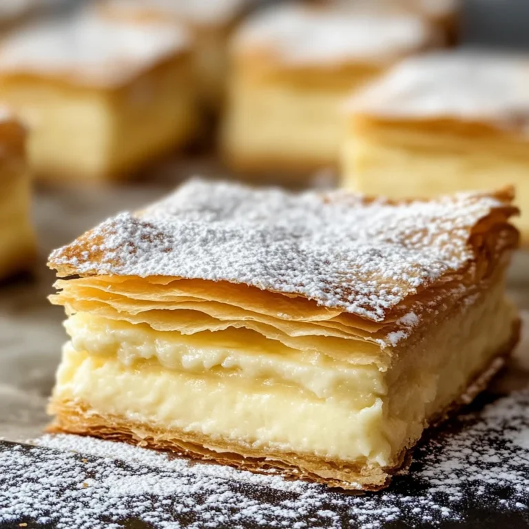 Creamy Vanilla Slice with Flaky Puff Pastry
