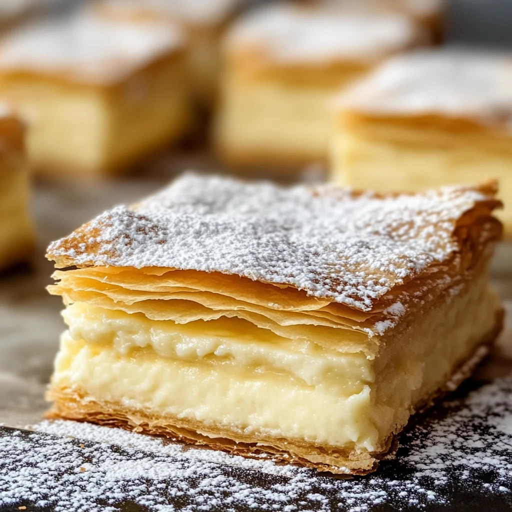 Creamy Vanilla Slice with Flaky Puff Pastry