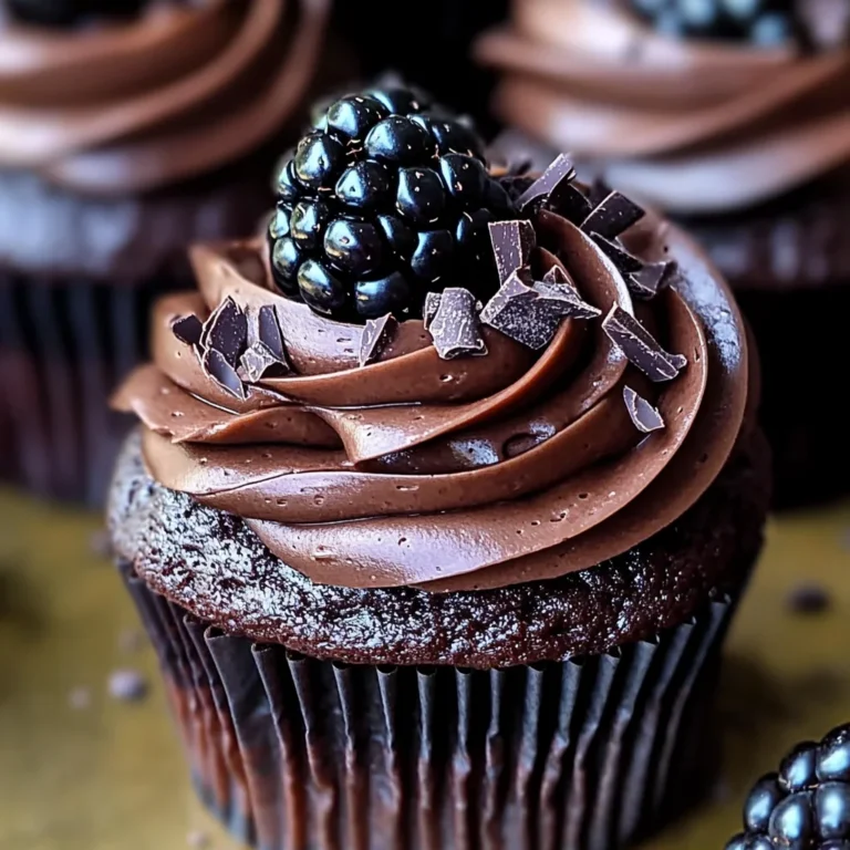 Dark Chocolate Blackberry Cupcakes: Indulge in a Decadent Dessert Delight