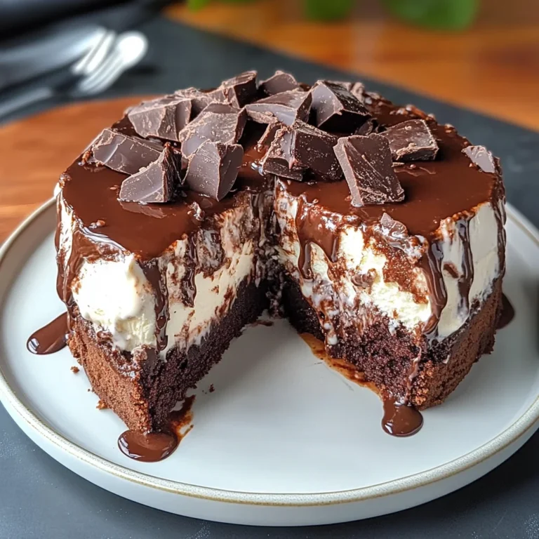 Delicious Brownie Ice Cream Cake