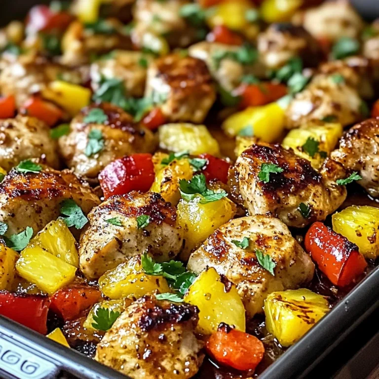 Hawaiian Chicken Sheet Pan Dinner