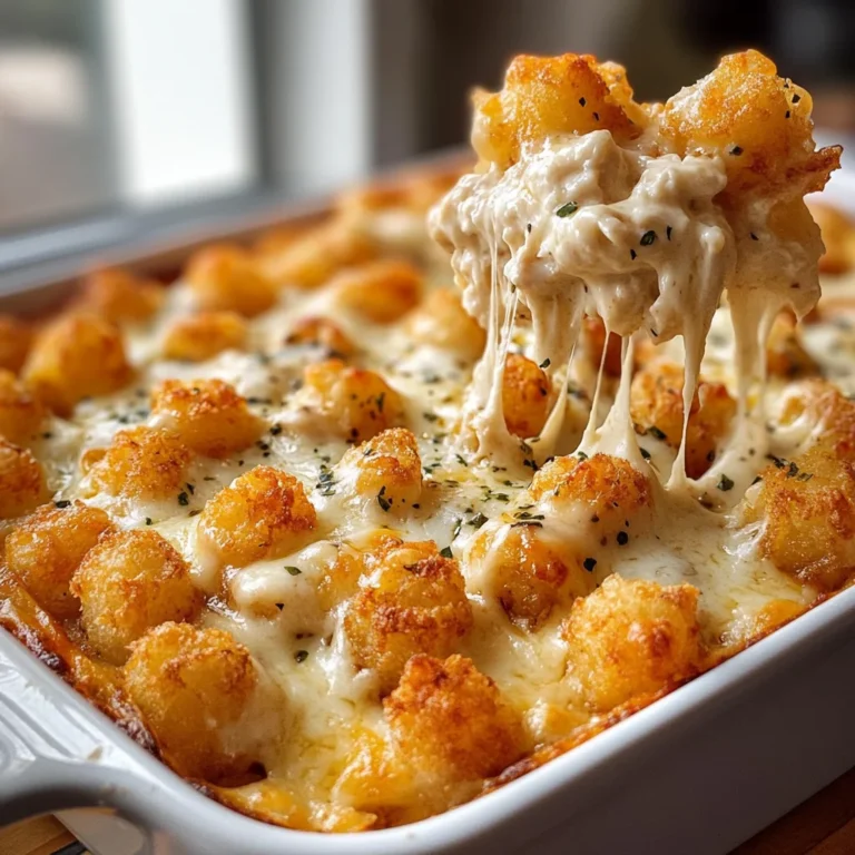 Irresistible Chicken Alfredo Tater Tot Casserole in 35 Minutes