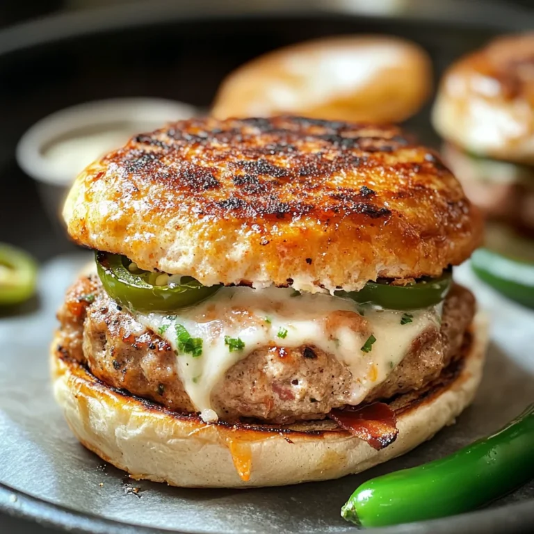 Jalapeño Popper Turkey Burgers