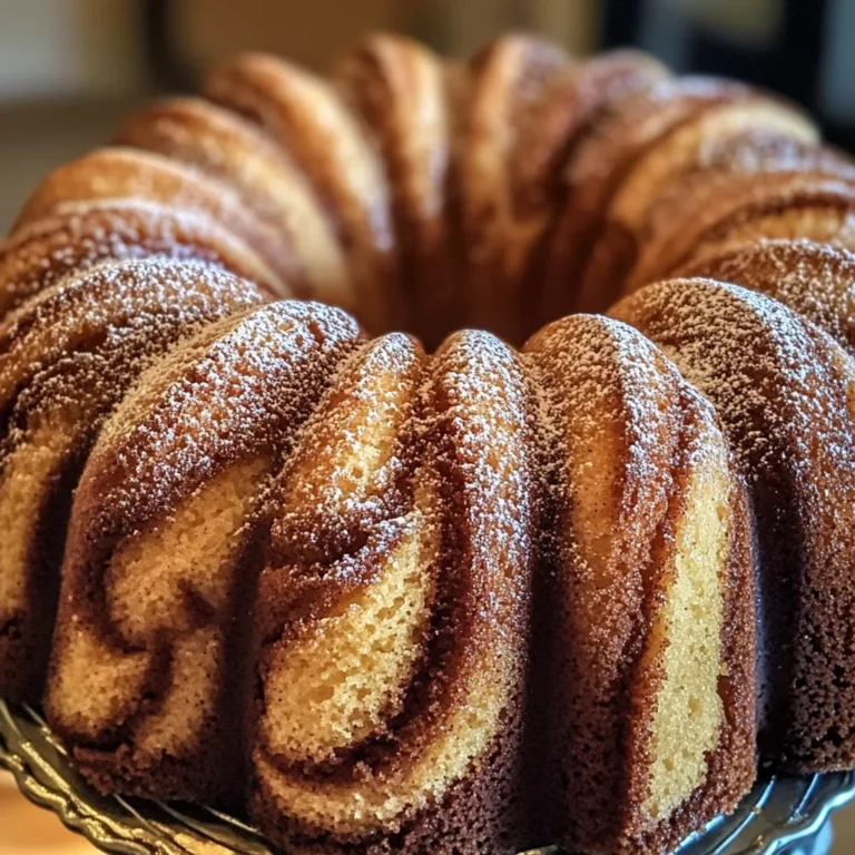 Moist Cinnamon Swirl Bundt Cake Recipe