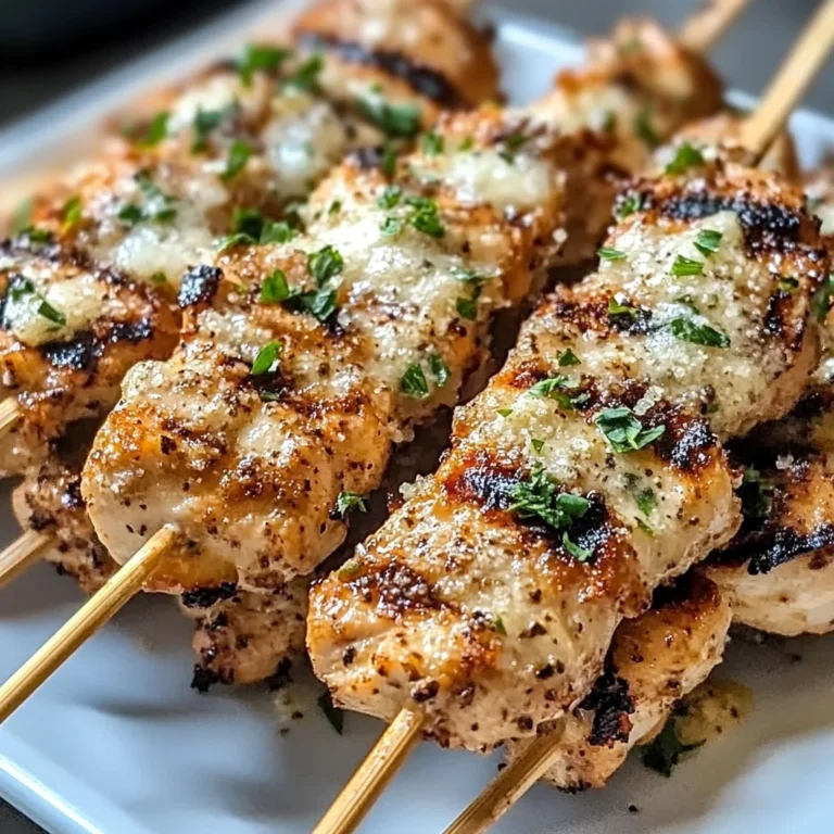 Ranch Garlic Parmesan Chicken Skewers